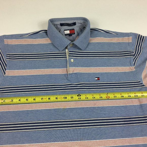 Tommy Hilfiger Mens XL Blue Multicolor Stripe - Picture 8 of 8
